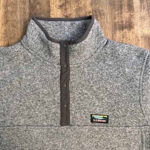 L.L.Bean Sweater Fleece Pullover Slightly Fitted Gray 298050 Men’s Large Regular - Picture 6 of 10